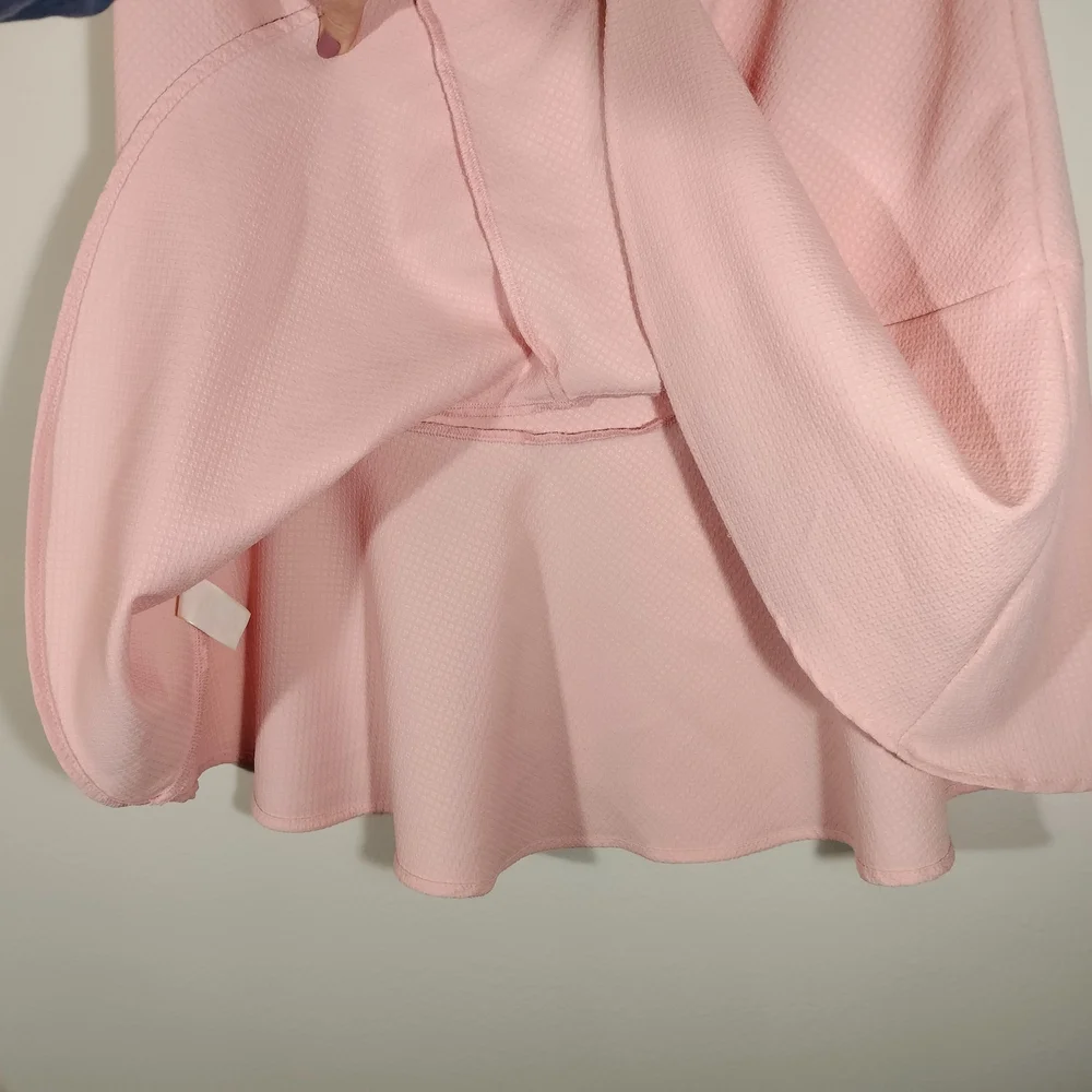 Everly Pink Sleeveless Ruffle Flounce Hem Mini Dress‎